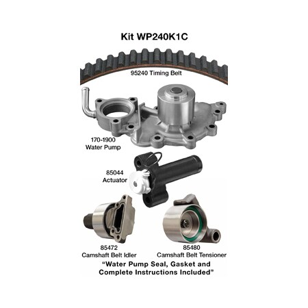 Dayco 93-95 Toyota 3L Water Pump Kit, Wp240K1C WP240K1C